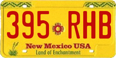 NM license plate 395RHB