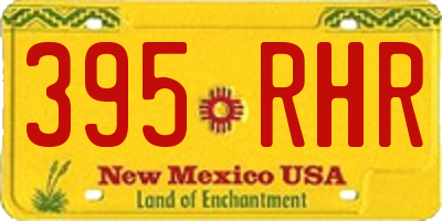 NM license plate 395RHR