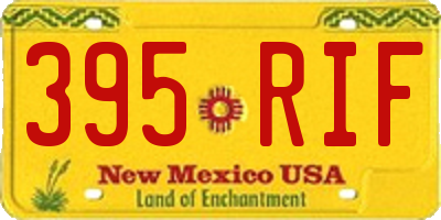NM license plate 395RIF