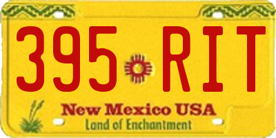 NM license plate 395RIT