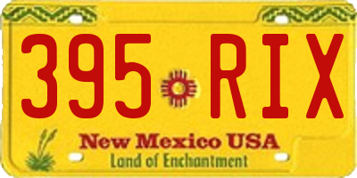 NM license plate 395RIX