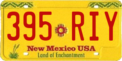 NM license plate 395RIY