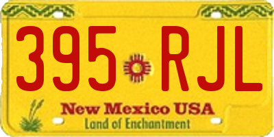 NM license plate 395RJL