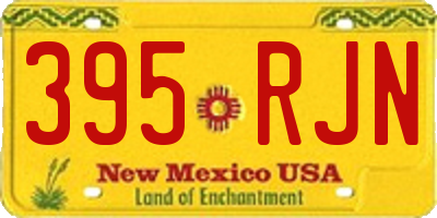 NM license plate 395RJN