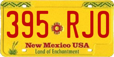 NM license plate 395RJO