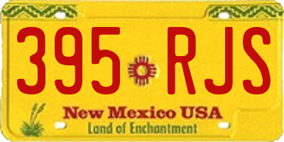 NM license plate 395RJS
