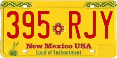 NM license plate 395RJY