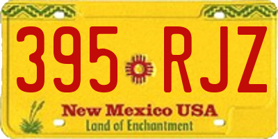 NM license plate 395RJZ