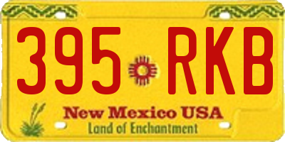 NM license plate 395RKB