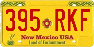 NM license plate 395RKF