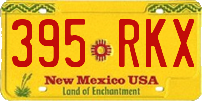 NM license plate 395RKX