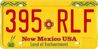 NM license plate 395RLF