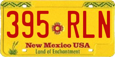 NM license plate 395RLN