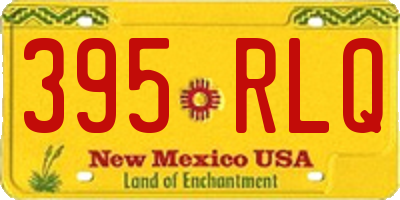 NM license plate 395RLQ