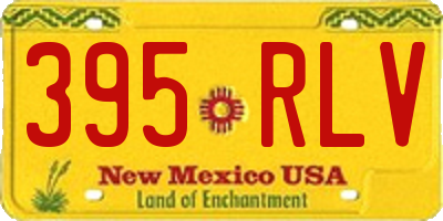 NM license plate 395RLV