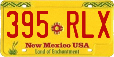 NM license plate 395RLX