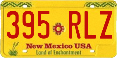 NM license plate 395RLZ