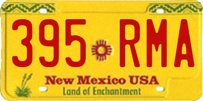 NM license plate 395RMA