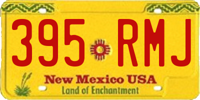 NM license plate 395RMJ