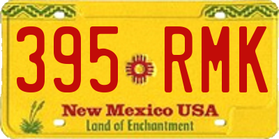 NM license plate 395RMK