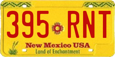 NM license plate 395RNT