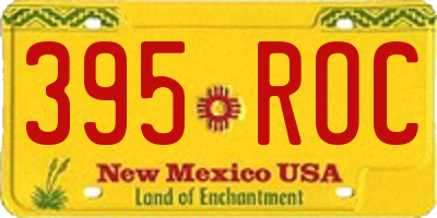 NM license plate 395ROC