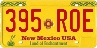 NM license plate 395ROE