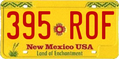 NM license plate 395ROF