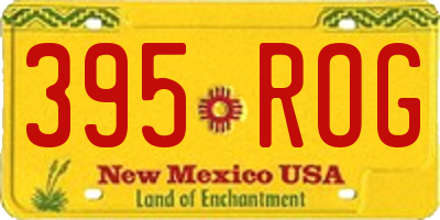 NM license plate 395ROG