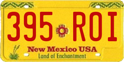 NM license plate 395ROI