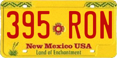 NM license plate 395RON