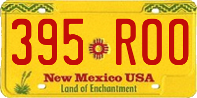 NM license plate 395ROO
