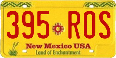 NM license plate 395ROS