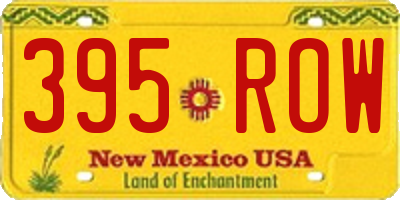 NM license plate 395ROW