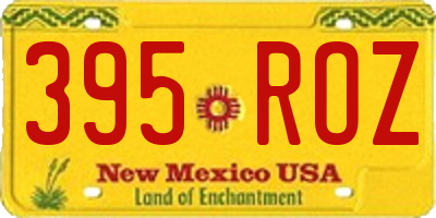 NM license plate 395ROZ