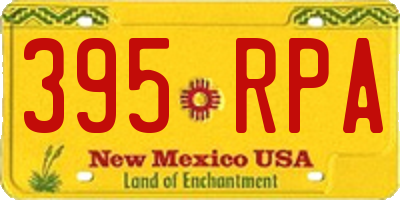 NM license plate 395RPA