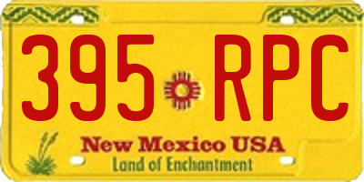 NM license plate 395RPC