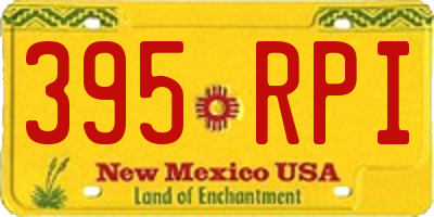 NM license plate 395RPI