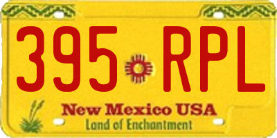 NM license plate 395RPL