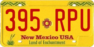NM license plate 395RPU