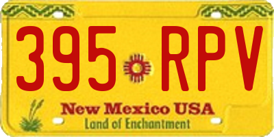 NM license plate 395RPV