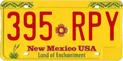 NM license plate 395RPY