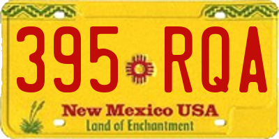NM license plate 395RQA