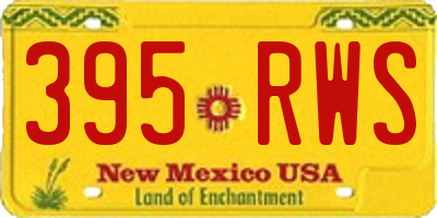 NM license plate 395RWS