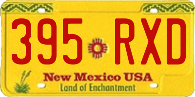 NM license plate 395RXD