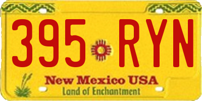 NM license plate 395RYN