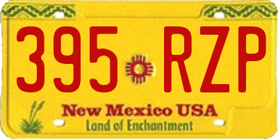 NM license plate 395RZP