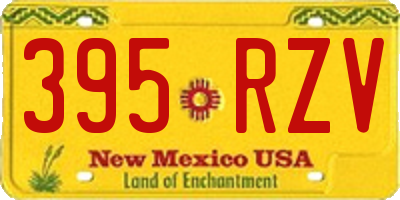 NM license plate 395RZV