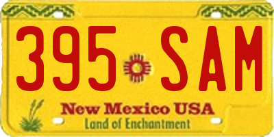 NM license plate 395SAM