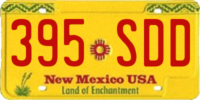 NM license plate 395SDD